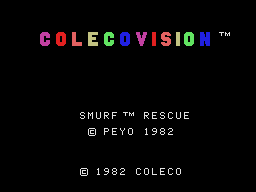 Smure Rescue title screen for Colecovision